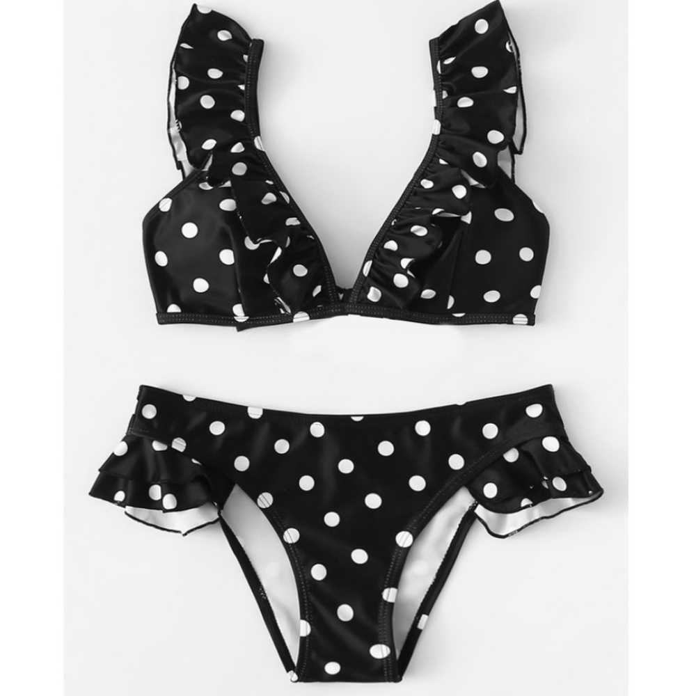 Polka Dot Ruffle Bikini